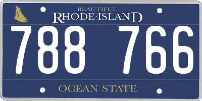 RI license plate 788766