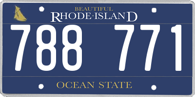 RI license plate 788771