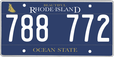 RI license plate 788772