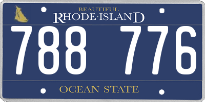 RI license plate 788776