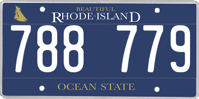 RI license plate 788779