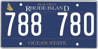 RI license plate 788780
