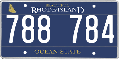 RI license plate 788784
