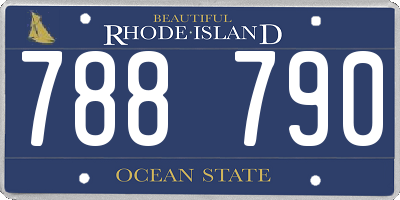 RI license plate 788790