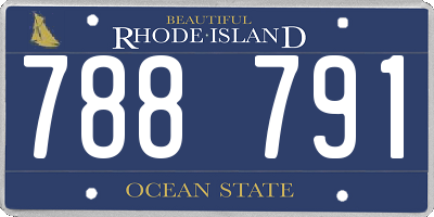 RI license plate 788791