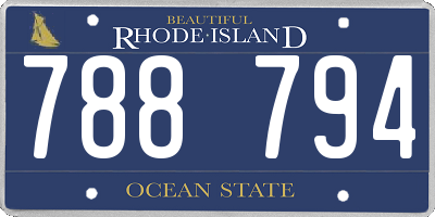 RI license plate 788794