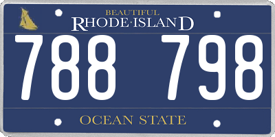 RI license plate 788798