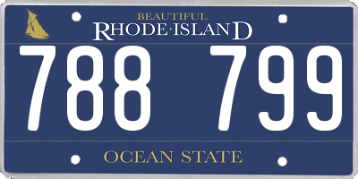 RI license plate 788799