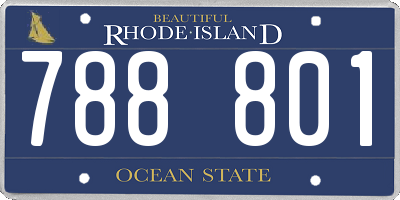 RI license plate 788801