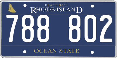 RI license plate 788802