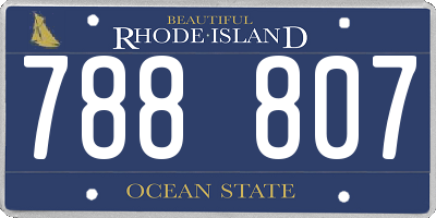 RI license plate 788807