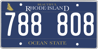RI license plate 788808