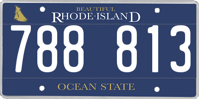 RI license plate 788813