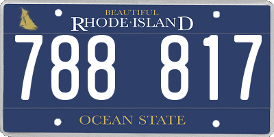 RI license plate 788817