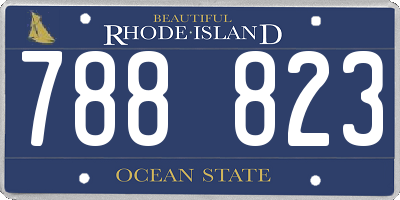 RI license plate 788823