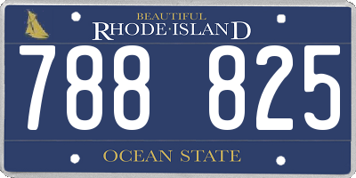 RI license plate 788825