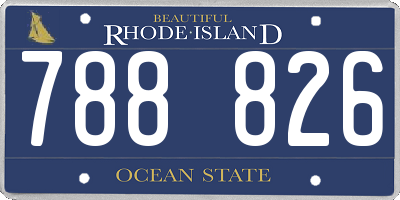 RI license plate 788826