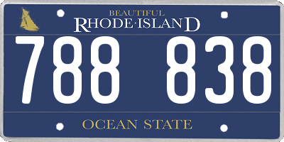 RI license plate 788838