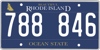 RI license plate 788846