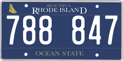RI license plate 788847