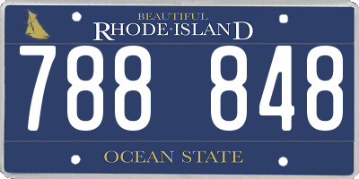 RI license plate 788848