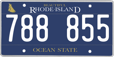 RI license plate 788855