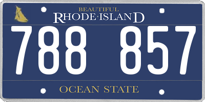 RI license plate 788857