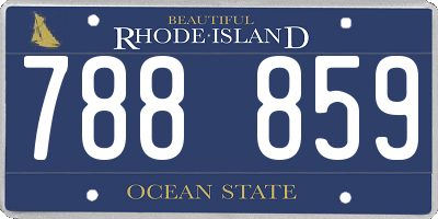 RI license plate 788859