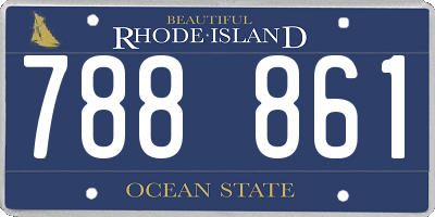 RI license plate 788861