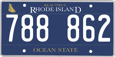 RI license plate 788862