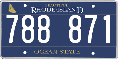 RI license plate 788871