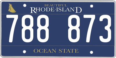 RI license plate 788873