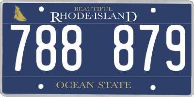 RI license plate 788879