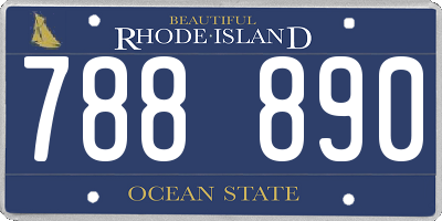 RI license plate 788890