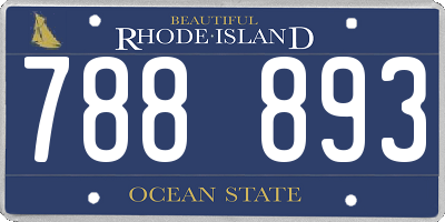 RI license plate 788893