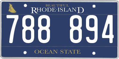 RI license plate 788894