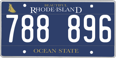 RI license plate 788896