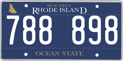 RI license plate 788898