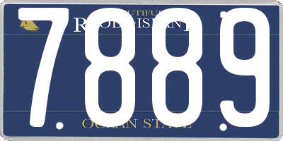 RI license plate 7889