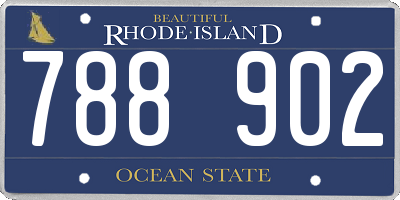 RI license plate 788902