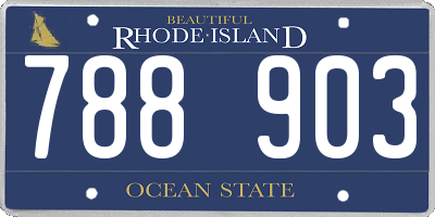RI license plate 788903
