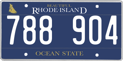 RI license plate 788904