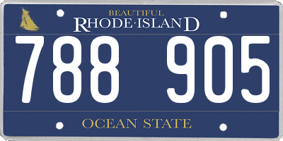 RI license plate 788905