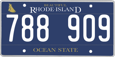 RI license plate 788909