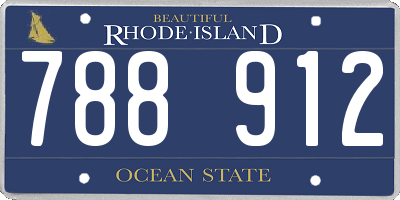 RI license plate 788912