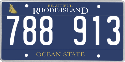 RI license plate 788913