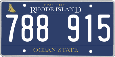 RI license plate 788915