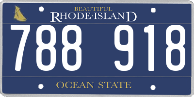 RI license plate 788918