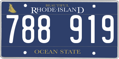 RI license plate 788919