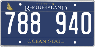 RI license plate 788940